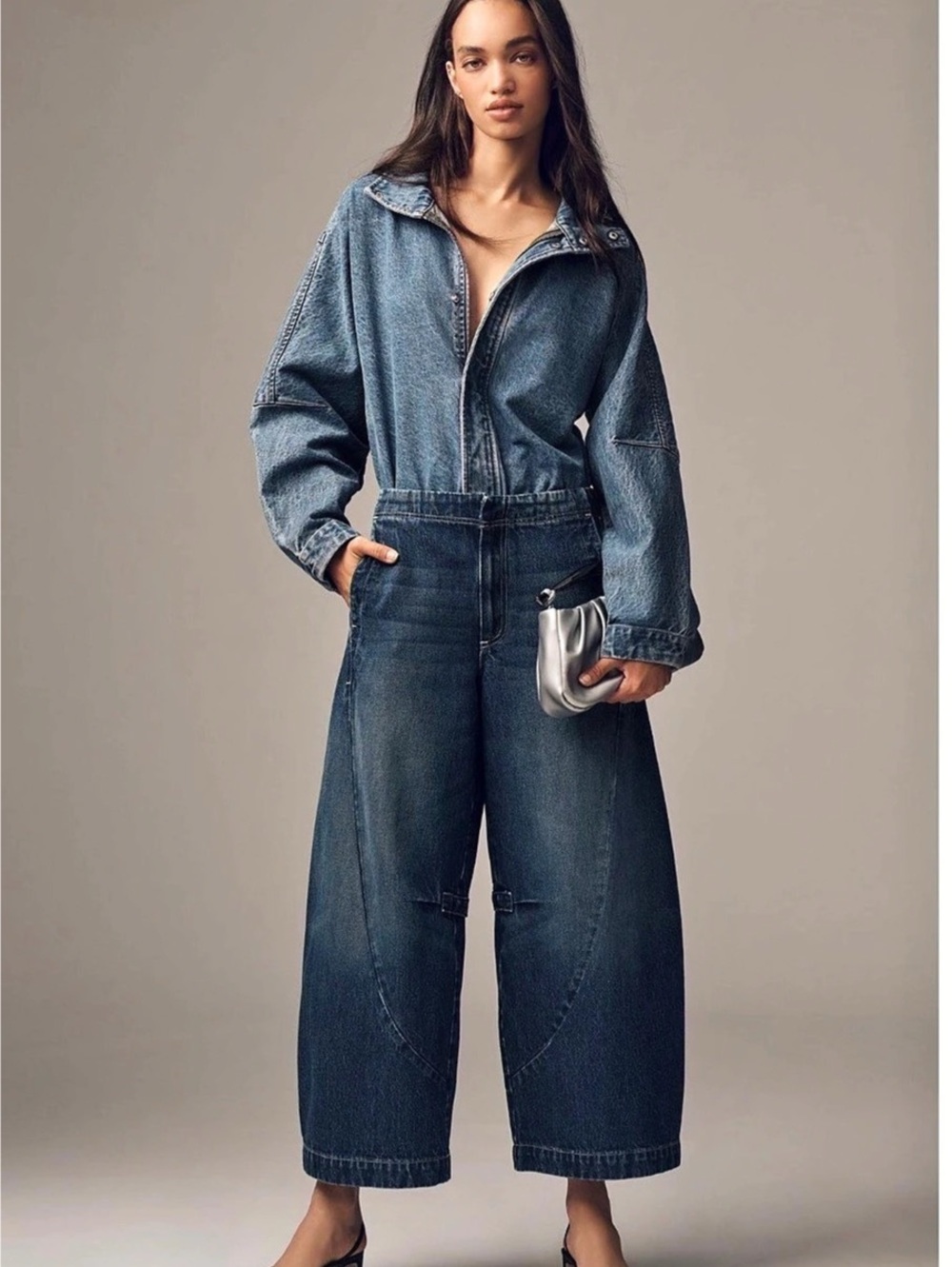 PILCRO • curve high rise tapered barrel jeans Size 31 Anthropologie
